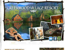 Tablet Screenshot of creekwoodvillageresort.com